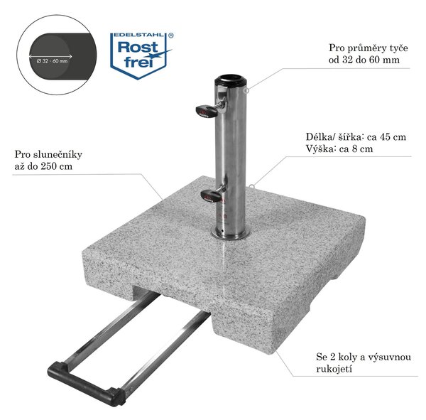 Doppler Žulový stojan TROLLEY 40 kg