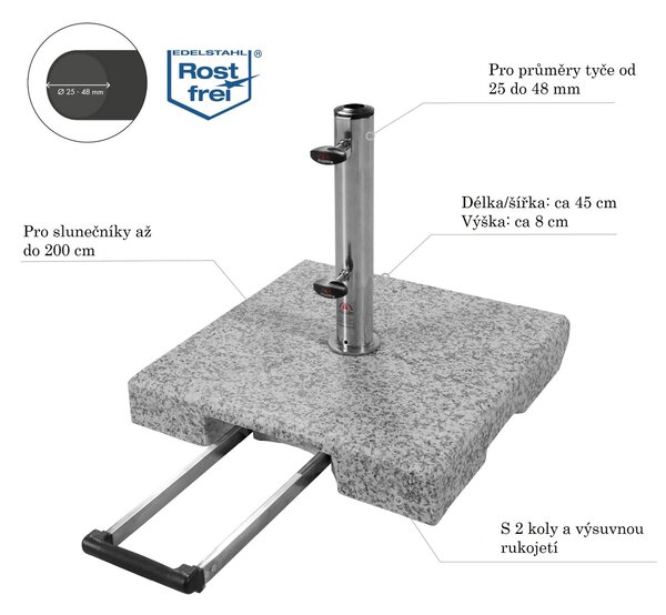 Doppler Žulový stojan TROLLEY 30 kg