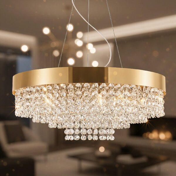 Toolight Toolight, stropní svítidlo 60cm, 16xG9, APP1787-16CP, zlatá, OSW-04058