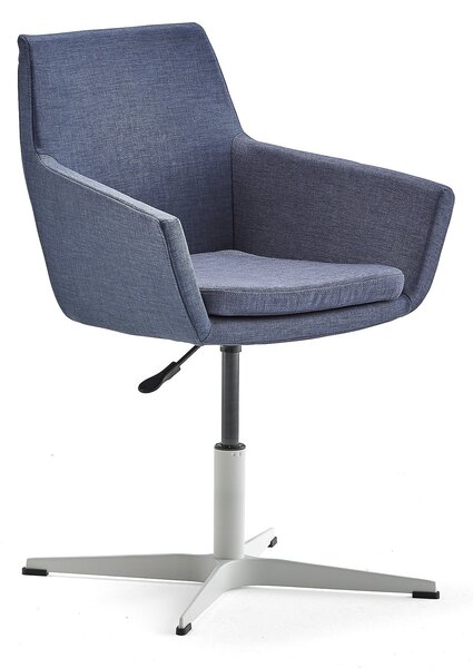AJ Produkty Konferenční židle FAIRFIELD, bílá, modrošedá