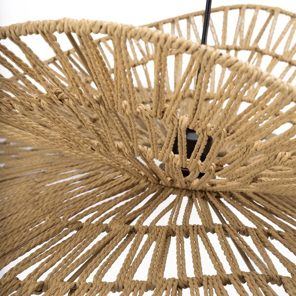 Toolight Toolight, závěsné svítidlo BOHO 50cm, 1xE27, APP1737-1CP, přírodní hnědá-černá, OSW-06060