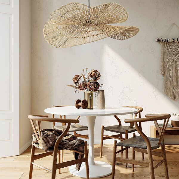Toolight Toolight, závěsné svítidlo BOHO 50cm, 1xE27, APP1737-1CP, přírodní hnědá-černá, OSW-06060