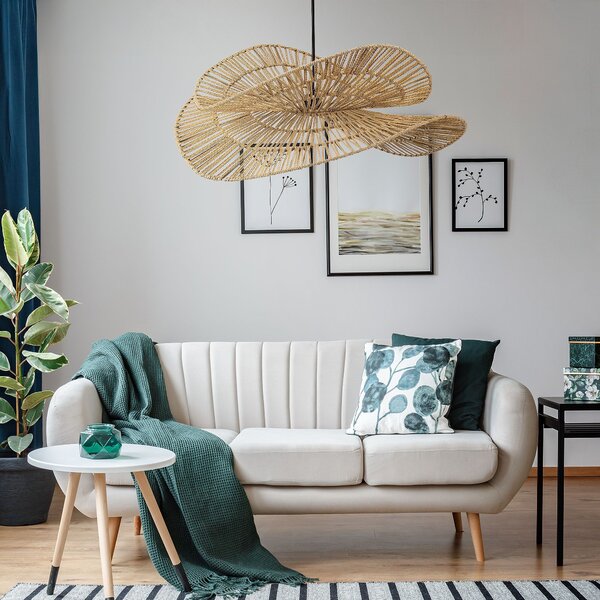 Toolight Toolight, závěsné svítidlo BOHO 50cm, 1xE27, APP1737-1CP, přírodní hnědá-černá, OSW-06060