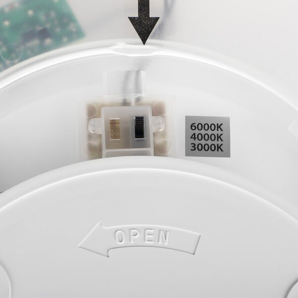 KANLUX KANLUX, AZPO stropní LED svítilna, průměr 290mm, 18,5W, 3000/4000/6000K, IP54, černá mat, 31515