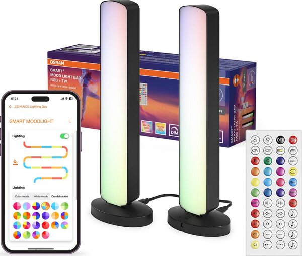 Osram - SADA 2x LED RGBW Stm stolní lampa MOOD LIGHT LED/4W/230V Wi-Fi + DO