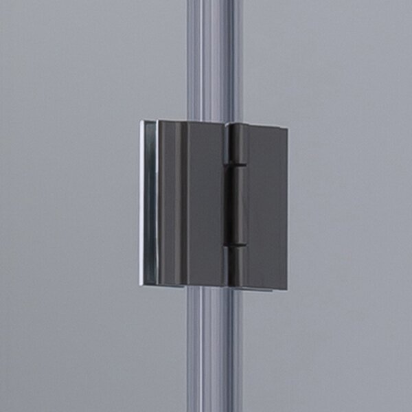 BPS-koupelny Čtvercový sprchový kout HYD-SK1290B 90x90 chrom/transparent + vanička HYD-SSV-RIKO černá