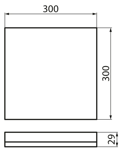 KANLUX KANLUX, AZPO stropní LED svítilna, 300x300mm, 17,5W, IP54, bílá, 31508