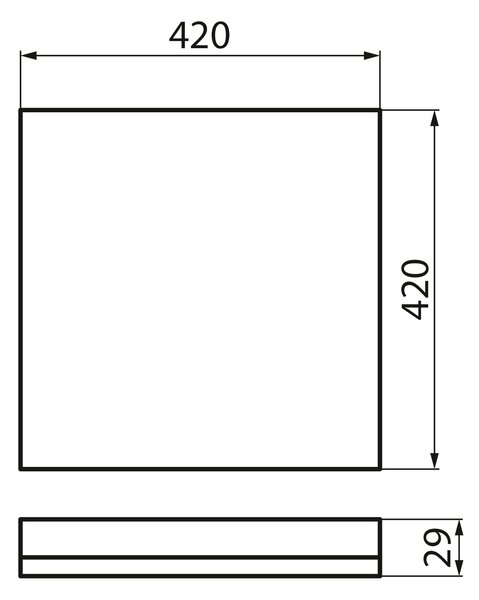 KANLUX KANLUX, AZPO stropní LED svítilna, 420x420mm, 22W, 3000/4000/6000K, IP54, bílá, 31534