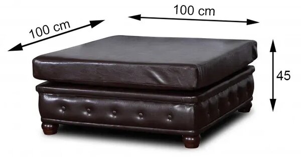 Chesterfield Oxford: Taburet velký