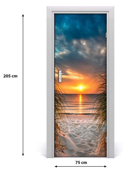 Fototapeta na dveře západ slunce moře 75x205 cm