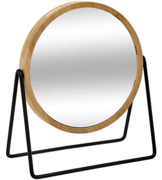 5five - Kosmetické zrcátko SWING 20,5x17,5 cm bambus kulatý