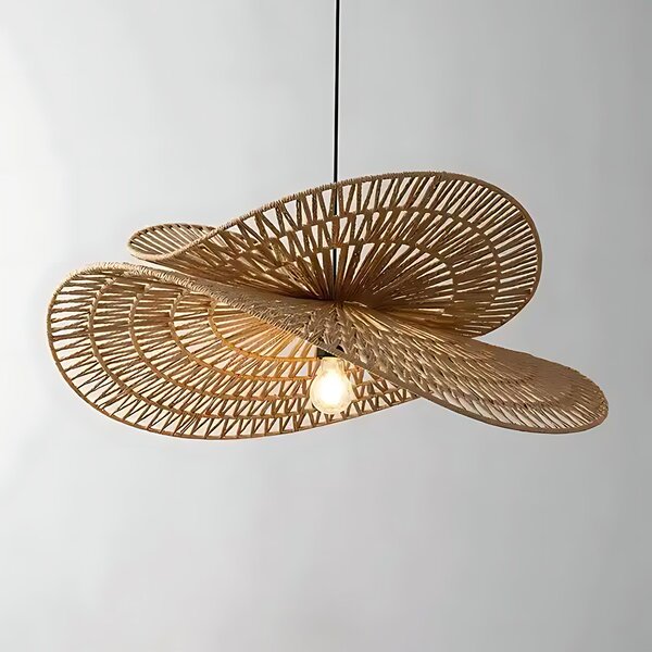 Toolight Rea, PŘÍRODNÍ BOHO ZÁVĚSNÉ STROPNÍ SVÍTIDLO APP1738-1CP 80CM, OSW-06061