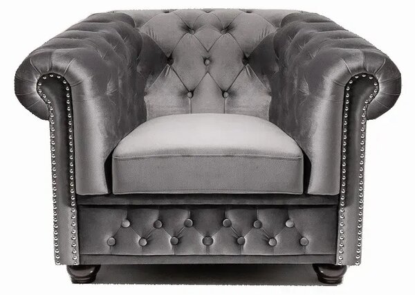 Chesterfield Oxford: Křeslo 1M Light gray