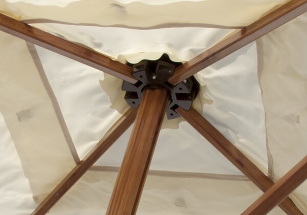 Doppler Gastro Magic Junior Alu Wood přírodní zahradní slunečník 200 x 200 cm