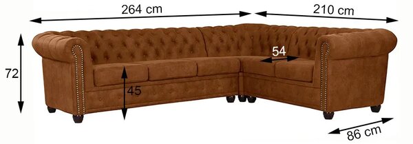 Chesterfield Oxford XL: Rohová sedací souprava