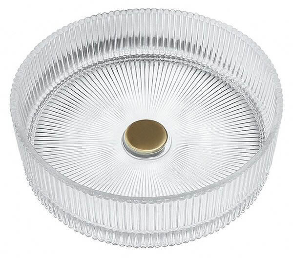 BPS-koupelny Skleněné umyvadlo na desku HYD-BRT2-TR-400 40x12 cm, transparent