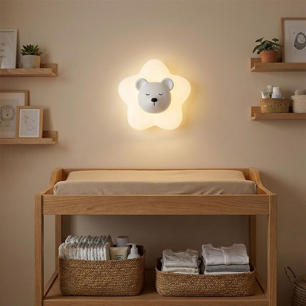Toolight Toolight, LED nástěnné svítidlo BÍLÝ MEDVĚD, 12W, G181-W, bílá, OSW-07812