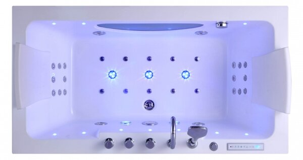 BPS-koupelny Hydromasážní vana HYD-IR933C-WH 170x84 BÍLÁ s ohřevem vody