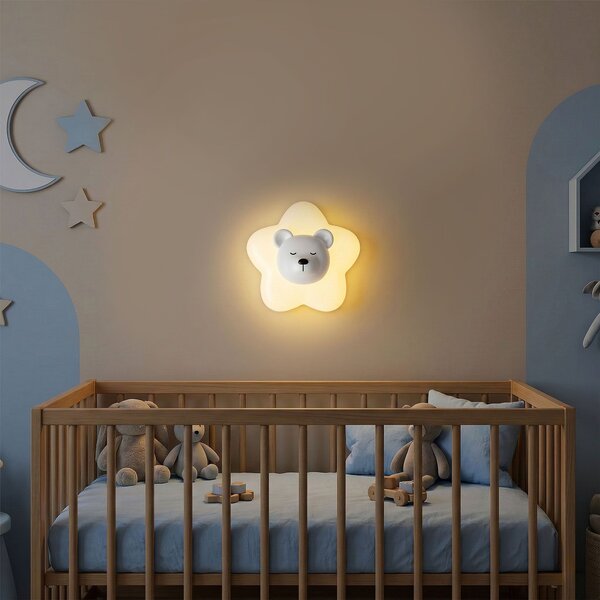 Toolight Toolight, LED nástěnné svítidlo BÍLÝ MEDVĚD, 12W, G181-W, bílá, OSW-07812
