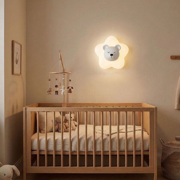 Toolight Toolight, LED nástěnné svítidlo BÍLÝ MEDVĚD, 12W, G181-W, bílá, OSW-07812