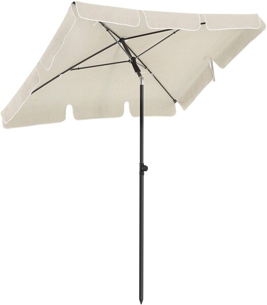 SONGMICS Slunečník obdélníkový 200 x 125 cm béžový