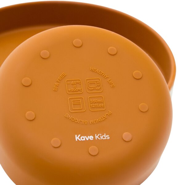 Kave Home Oranžový set silikonového talíře a misky Lili