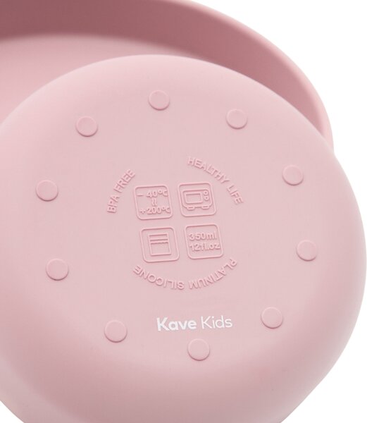 Kave Home Růžový set silikonového talíře a misky Lili