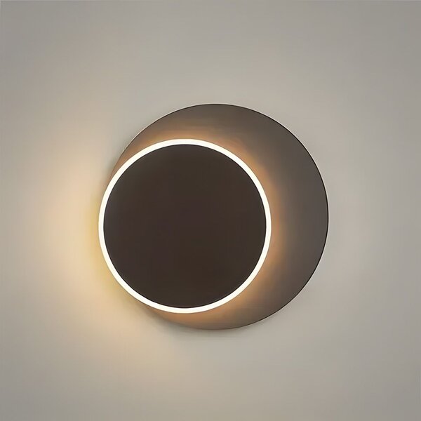 Toolight Toolight, nástěnné LED svítidlo 20cm, 10W, 3000K, LHJ082-W, černá, OSW-60040