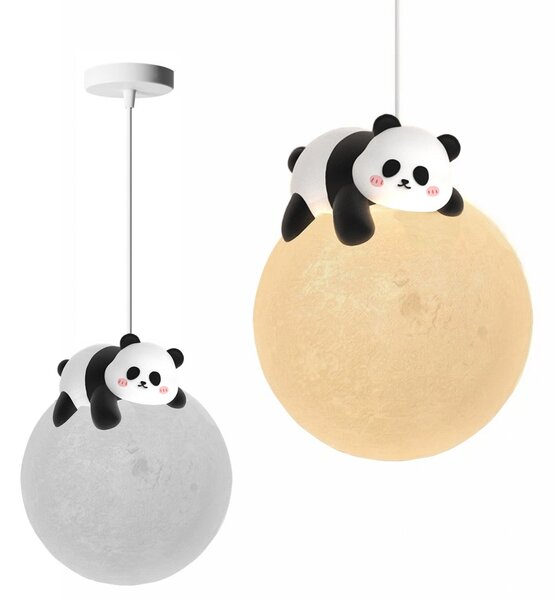 Toolight Toolight, závěsné svítidlo PANDA G162-1CP, černá-bílá, OSW-07801