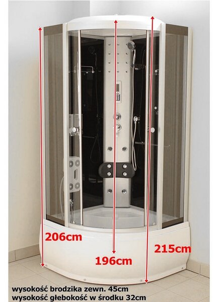BPS-koupelny Hydromasážní box WSH7101, 90x90 bez sauny