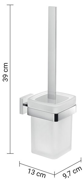 Gedy Gedy, ELBA WC kartáč závěsný, mléčné sklo, chrom, A033313