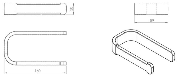 Gedy Gedy, OUTLINE držák toaletního papíru, chrom, 322413