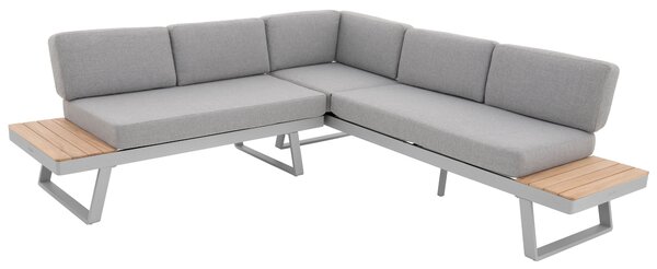 Doppler EXPERT PLUS AVERSA TEAK zahradní sedací souprava 4+2+1 šedá