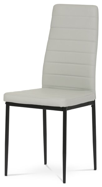 Židle jídelní stříbrná koženka DCL-372 SIL