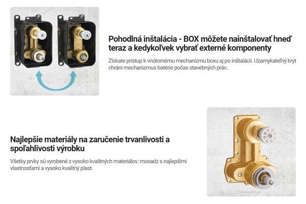 Deante Silia, pod-omietkový sprchový set s Box, zlatá, DEA-BXYZRQAM