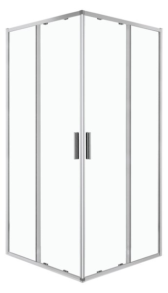 Novoterm Čtvercový sprchový kout NV-Solid SQ CHR 90, chrom/transparent - bez vaničky