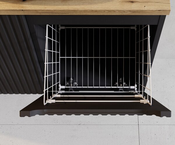 Koupelnová skříňka NOVA BLACK 40 cm s košem na prádlo