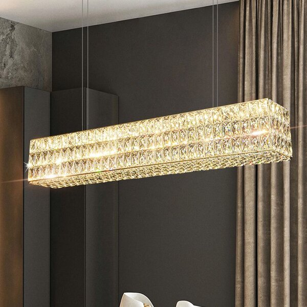 Toolight Toolight, LED křišťálové stropní svítidlo APP1566-CP, zlatá, OSW-06403