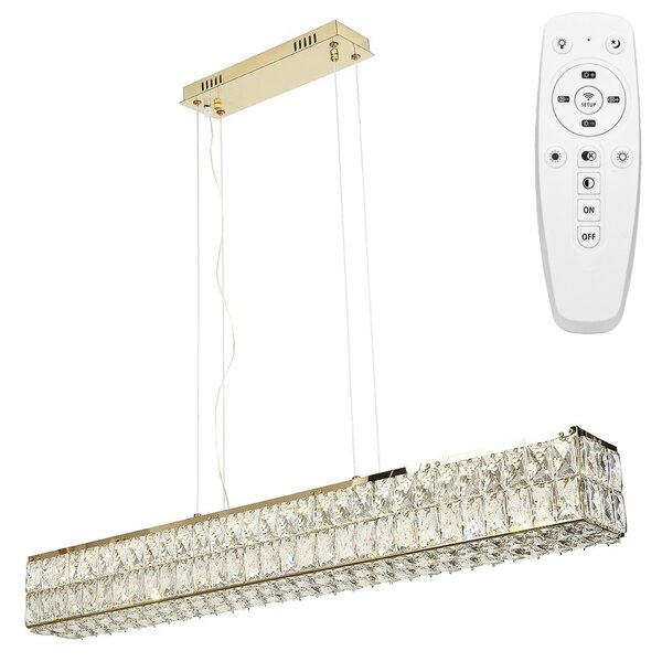 Toolight Toolight, LED křišťálové stropní svítidlo APP1566-CP, zlatá, OSW-06403