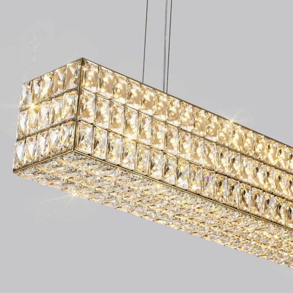 Toolight Toolight, LED křišťálové stropní svítidlo APP1566-CP, zlatá, OSW-06403