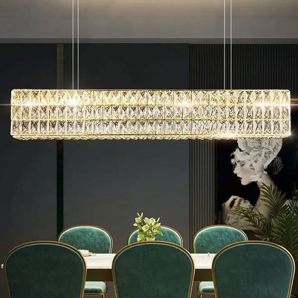 Toolight Toolight, LED křišťálové stropní svítidlo APP1566-CP, zlatá, OSW-06403