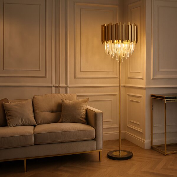 Toolight Stojací lampa Modern D55 APP1717-3F zlatá