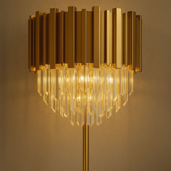 Toolight Stojací lampa Modern D55 APP1717-3F zlatá