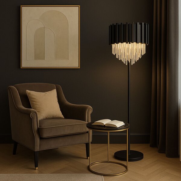 Toolight Stojací lampa Modern D56 APP1715-3F černá