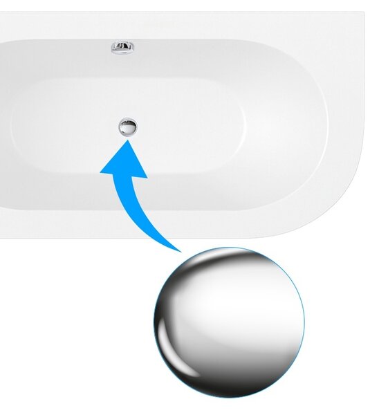 BPS-koupelny Akrylátová asymetrická vana s krycím panelem HYD-EBI140L 140x75 cm LEVÁ, bílá