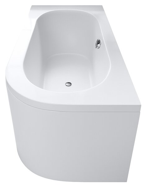 BPS-koupelny Akrylátová asymetrická vana s krycím panelem HYD-EBI140L 140x75 cm LEVÁ, bílá
