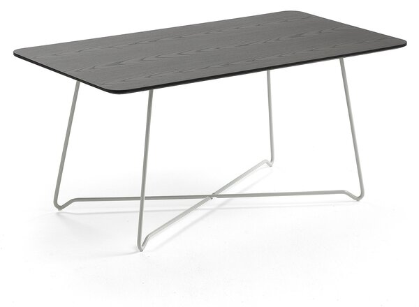AJ Produkty Konferenční stolek IRIS, 1100x600 mm, bílá, černý dub