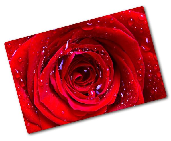 Deska na krájení skleněná Květ růže pl-ko-80x52-f-100979783