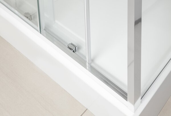 Novoterm Jednokřídlé posuvné sprchové dveře NV-Solid DS CHR 100, chrom/transparent - bez vaničky