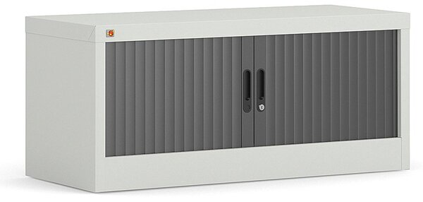 AJ Produkty Roletová skříň STUDIO, 440x1000x420 mm, šedá, černé dveře
